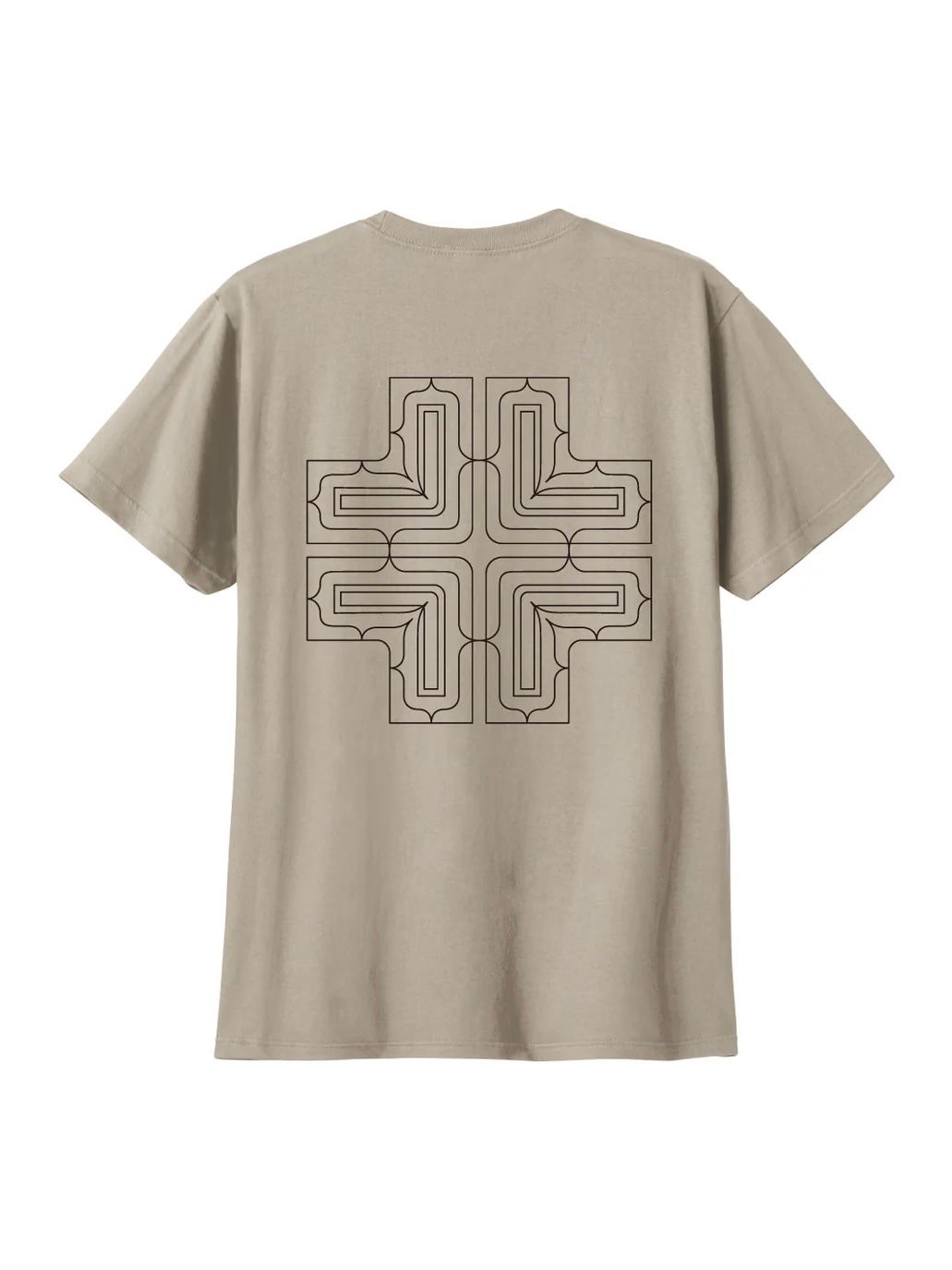 アイヌ文化模様Tシャツ (シルバーグレー)