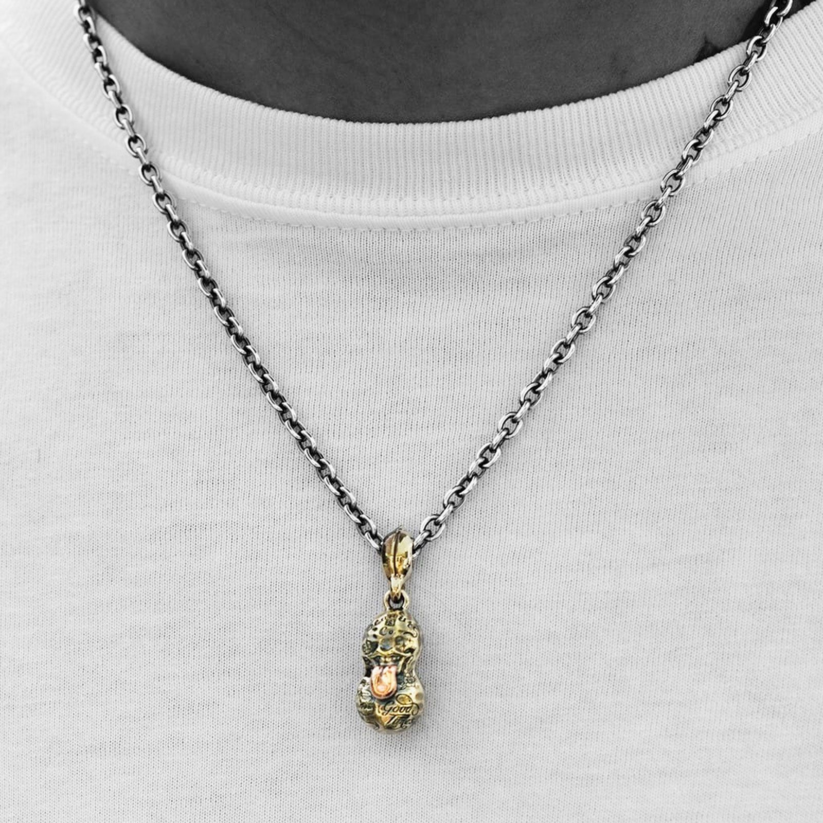 【お取り寄せ注文】BERO TATTOO PEANUTS (SMALL) (BRASSxCOPPER) + PEANUTS CHAIN 50cm