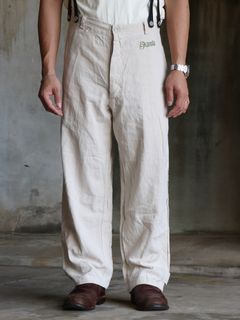 FRENCH ARMY LINEN PANTS (NATURAL)