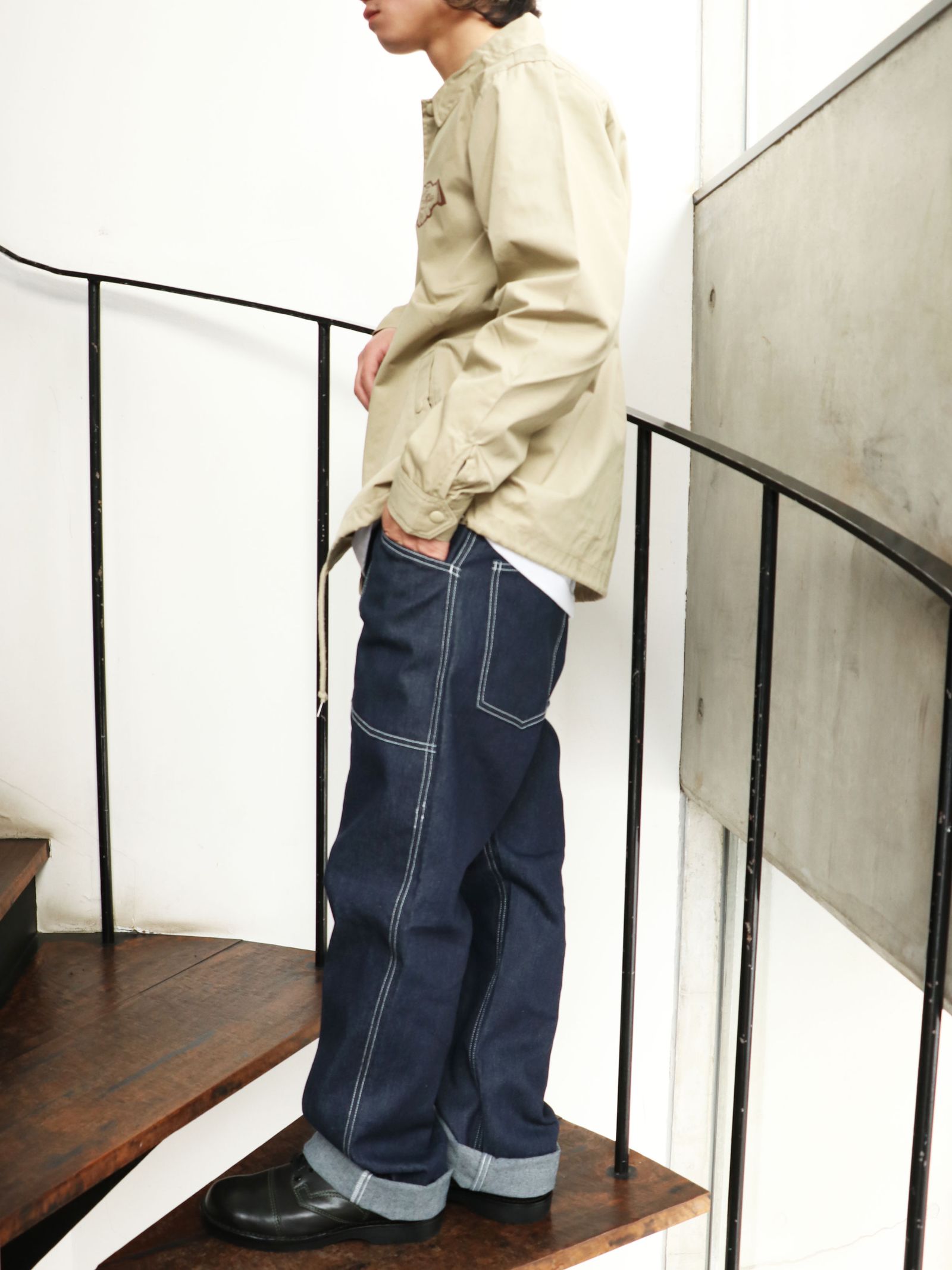 SKANDA ORIGNAL T/C コーチジャケット (ベージュ) / SKANDA ORIGNAL  T/C COACH JACKET (BEIGE)