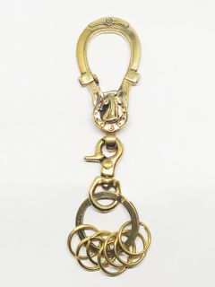 HORSESHOE KEYHOLDER HORSE & AGAVE (BRASS)
