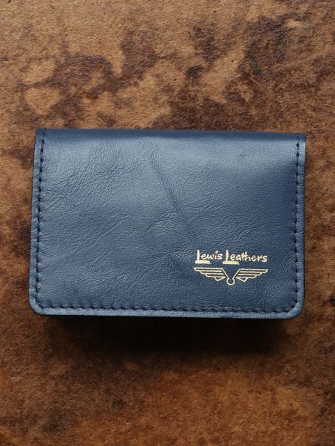 LEWIS LEATHERS CARD CASE (NAVY)