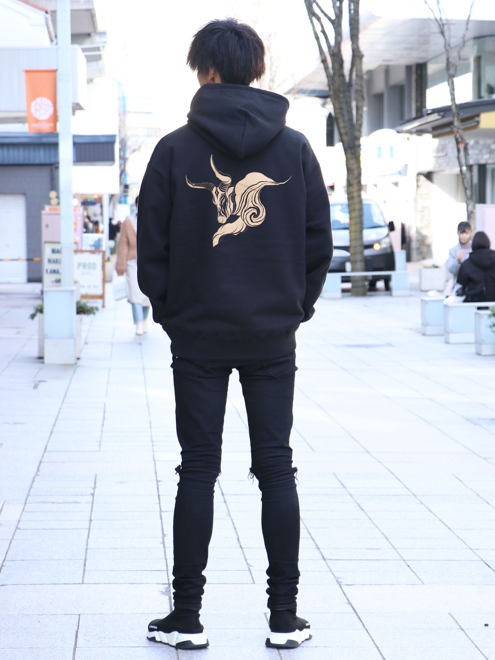 "Year of the ox"オリジナルヘビーオンスパーカー(ブラック) / "Year of the ox"  ORIGNAL HEAVY OZ PULLOVER (BLACK)