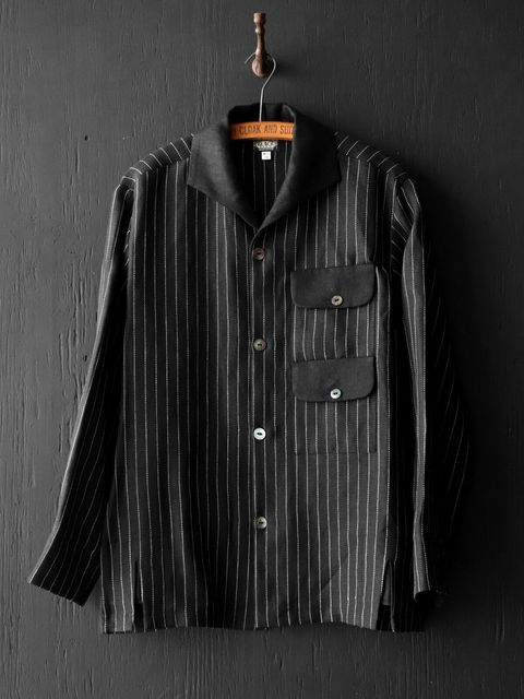 ITALIAN COLLAR 2 TONE “GIGORO” JACKET (RAIN STRIPE)