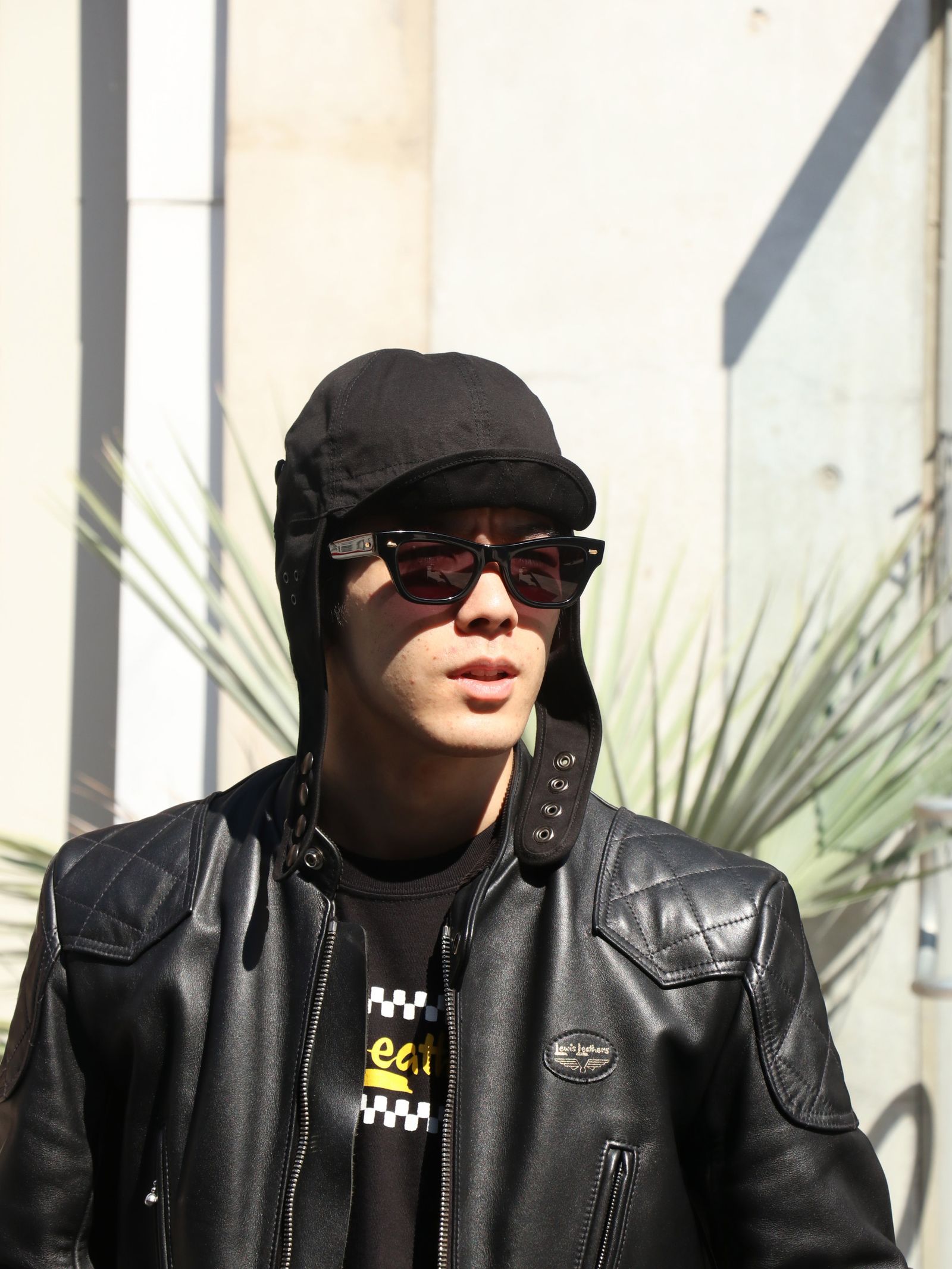 EFFECTOR × LEWIS LEATHERS / AVIAKIT EYEWEAR GOLD HINGES (BLACK LENS)
