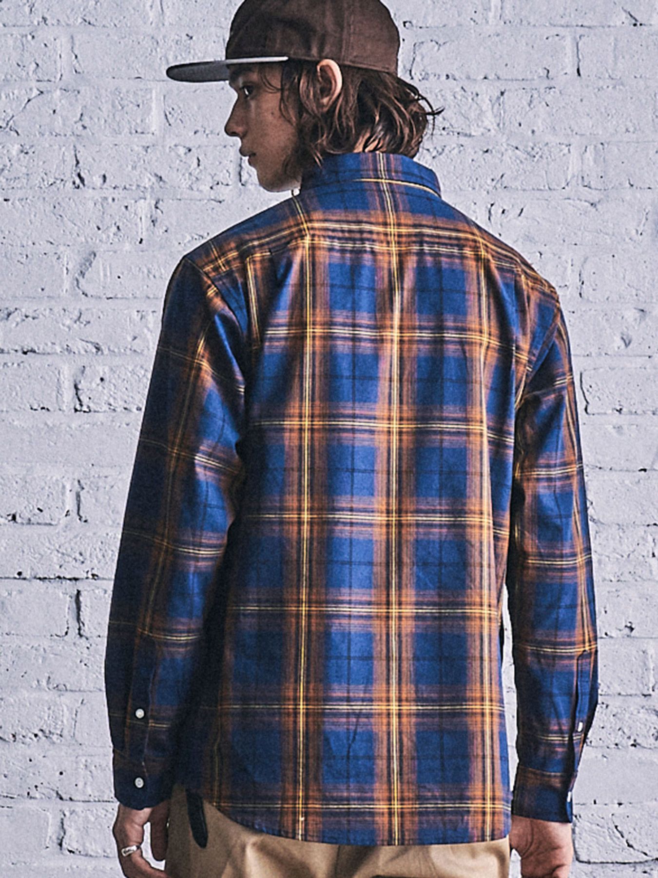 チェック ボタンダウンシャツ / CHECK B.D SHIRT (BULE)