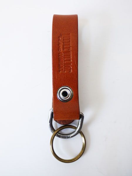 LEATHER LOOP HOLDER / レザーループホルダー (NATURALxSILVER) (LOGO)