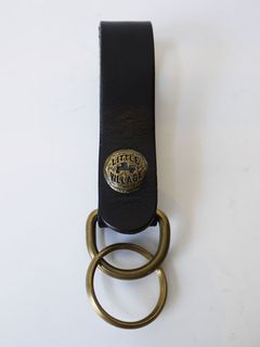 LEATHER LOOP HOLDER / レザーループホルダー (BLACKxBRASS) (MODEL "A")