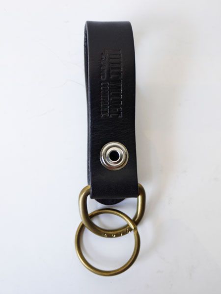 LEATHER LOOP HOLDER / レザーループホルダー (BLACKxBRASS) (MODEL "A")
