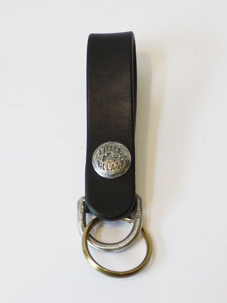 LEATHER LOOP HOLDER / レザーループホルダー (BLACKxSILVER) (MODEL A)