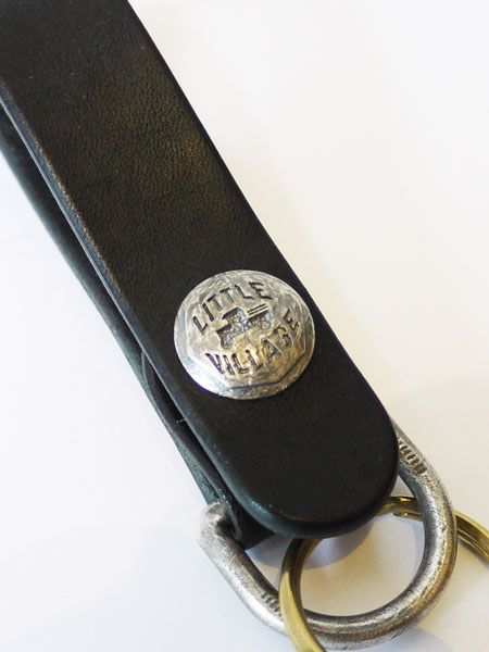 LEATHER LOOP HOLDER / レザーループホルダー (BLACKxSILVER) (MODEL A)