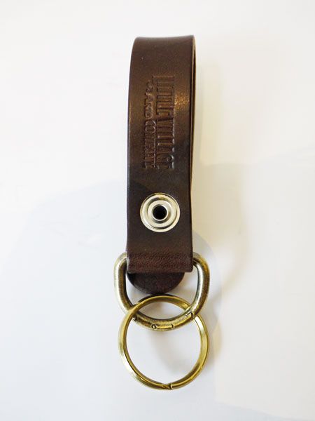 LEATHER LOOP HOLDER / レザーループホルダー (BROWNxBRASS) (ロゴ)