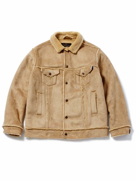 TOYPLANE - FAKE MUNTON G TYPE JACKET / フェイクムートン ジャケット (BEIGE) | SKANDA