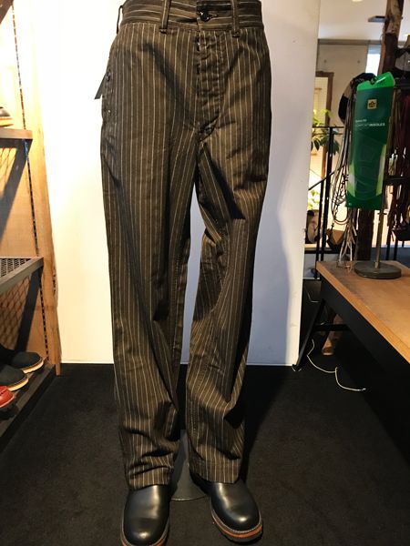 BLACK SIGN - Pin Stripe Cotton Uolverine Trousers / ピンストライプ