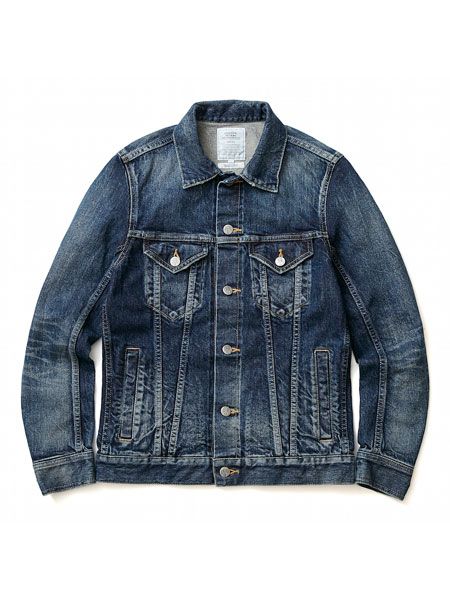 CRIMIE - BORN FREE USED STRETCH SELVAGE DENIM JACKET (INDIGO) | SKANDA