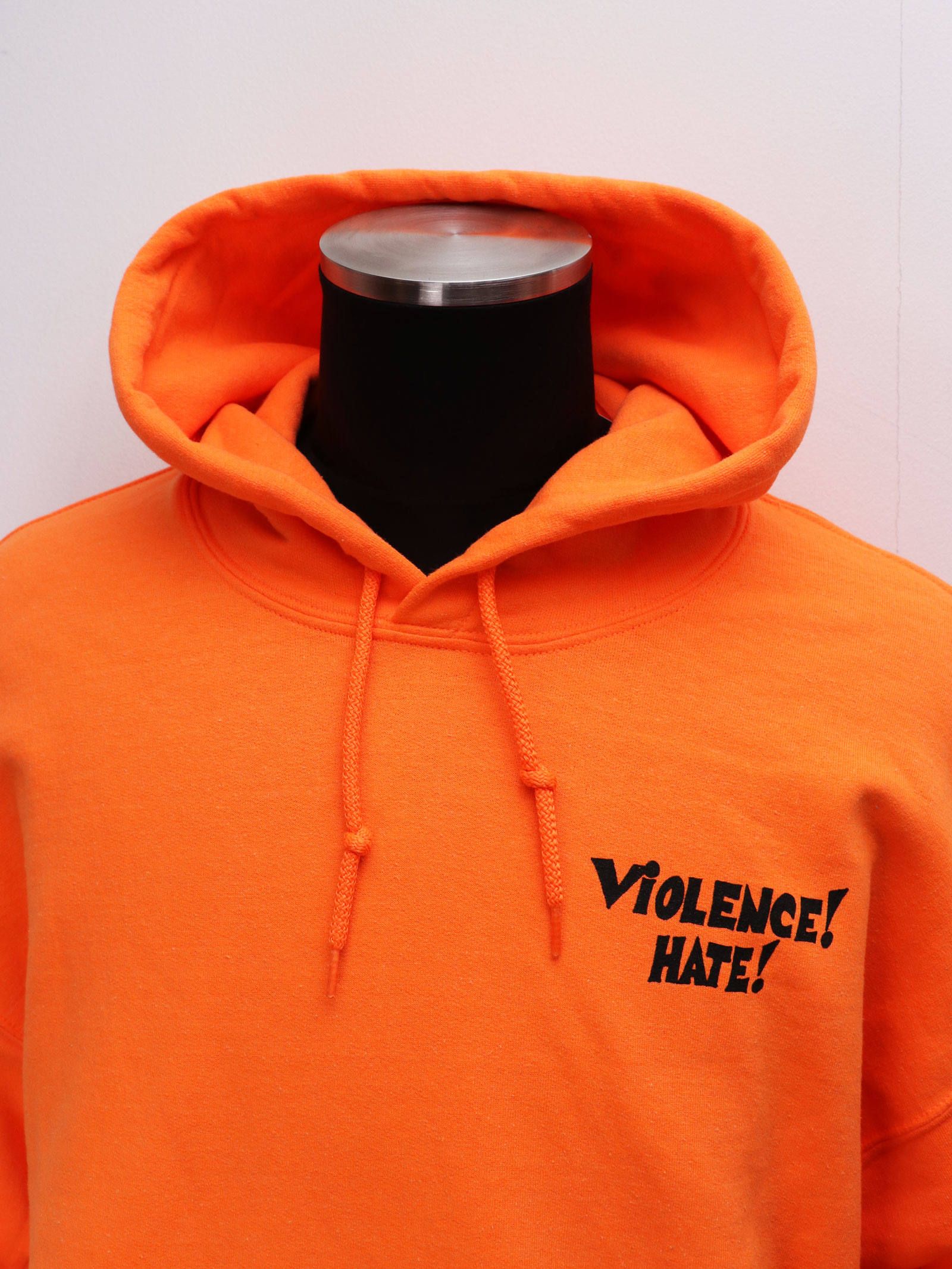 BOUNTY HUNTER - BxH VIOLENCE HATE PULLOVER PK (SAFETYORANGE) / バイオレンスヘイト  プルオーバーパーカー(オレンジ) | SKANDA