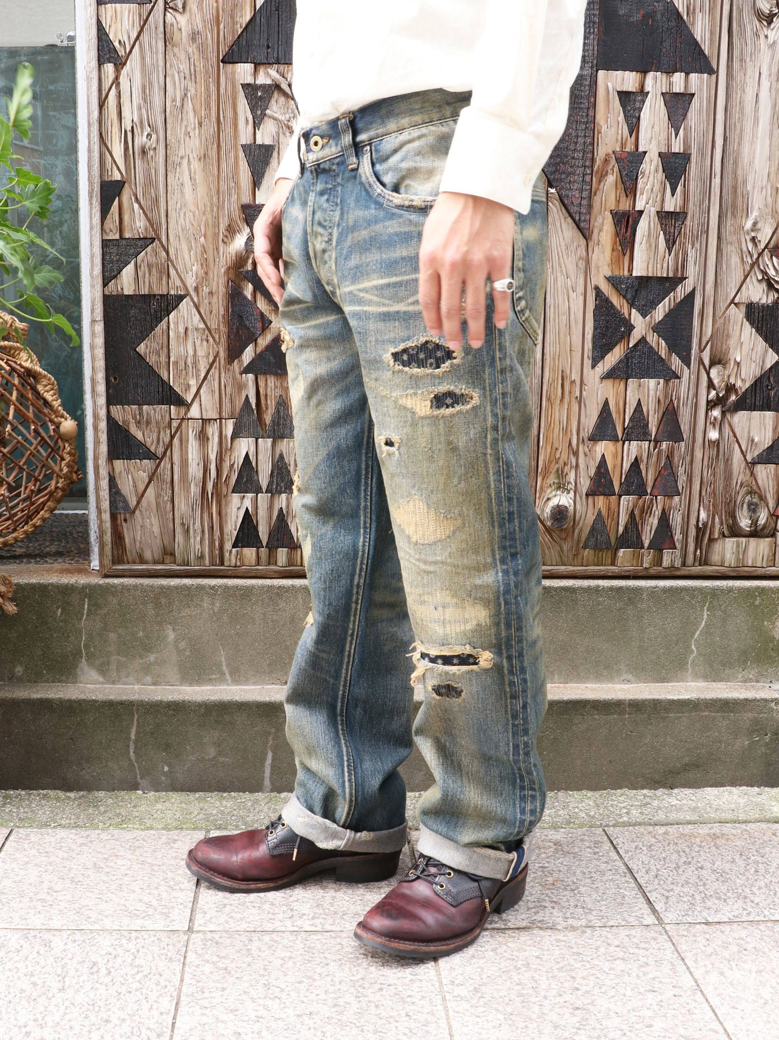 サントスピンク Gladden Denim Pants”Type-1(Used A)” | vlamor.com