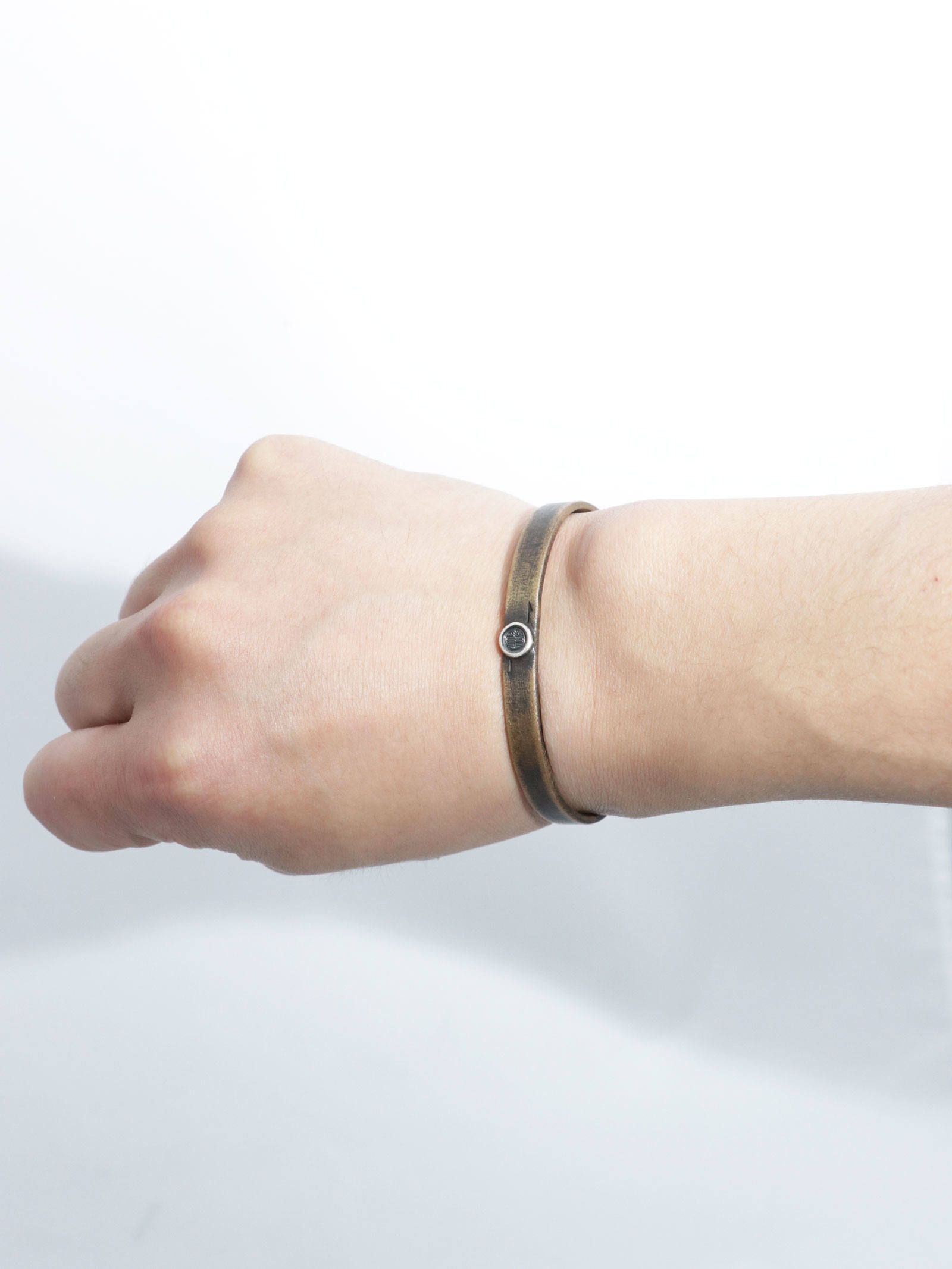 スモール ピース バングル (真鍮 x 銀) / SMALL PEACE BANGLE (BRASS x SILVER)