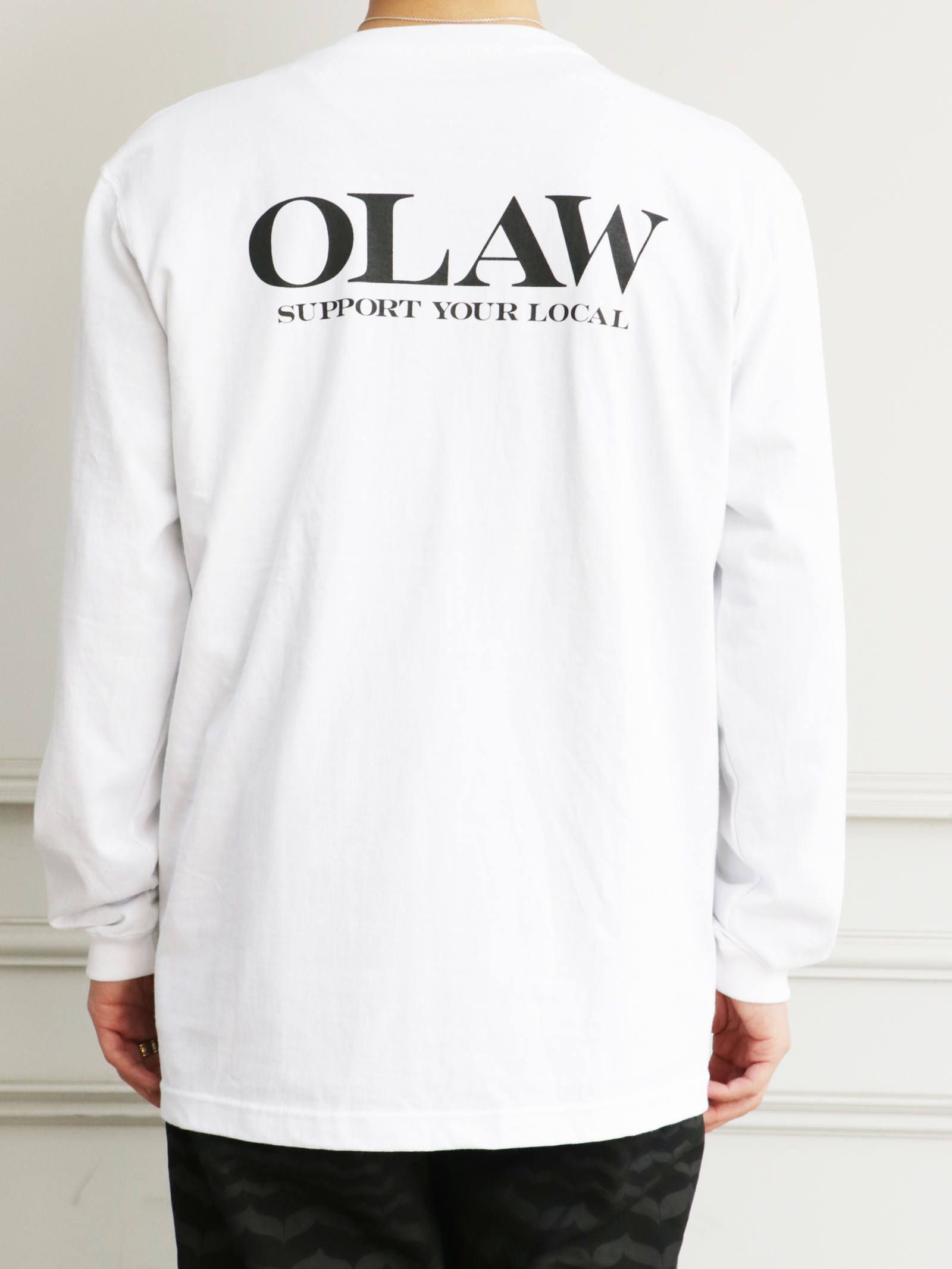 ロングスリーブTシャツ(O.L.A.W) (ホワイト) / LONG SLEEVE T-SHIRTS (WHITE)