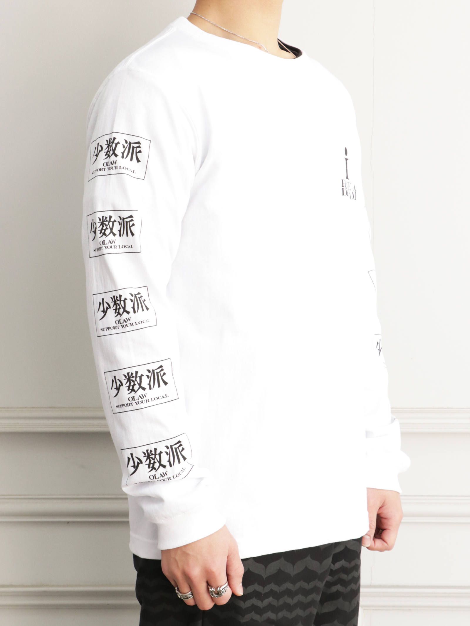 ロングスリーブTシャツ(少数派) (ホワイト) / LONG SLEEVE T-SHIRTS (WHITE)