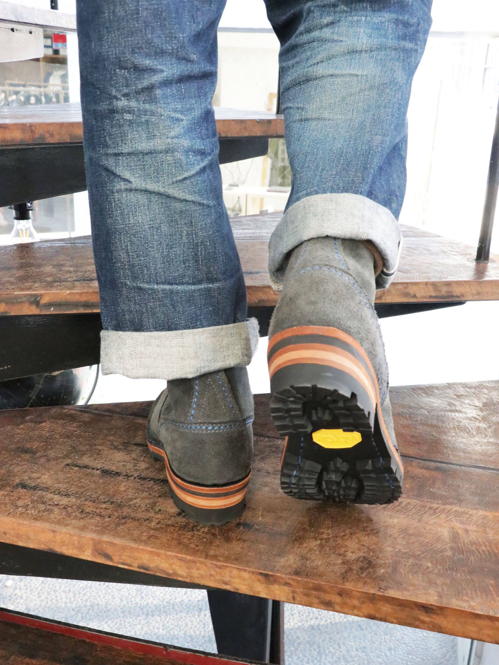 "JOBMASTER" SEMILACE TOE (NAVY "ROUGH OUT")