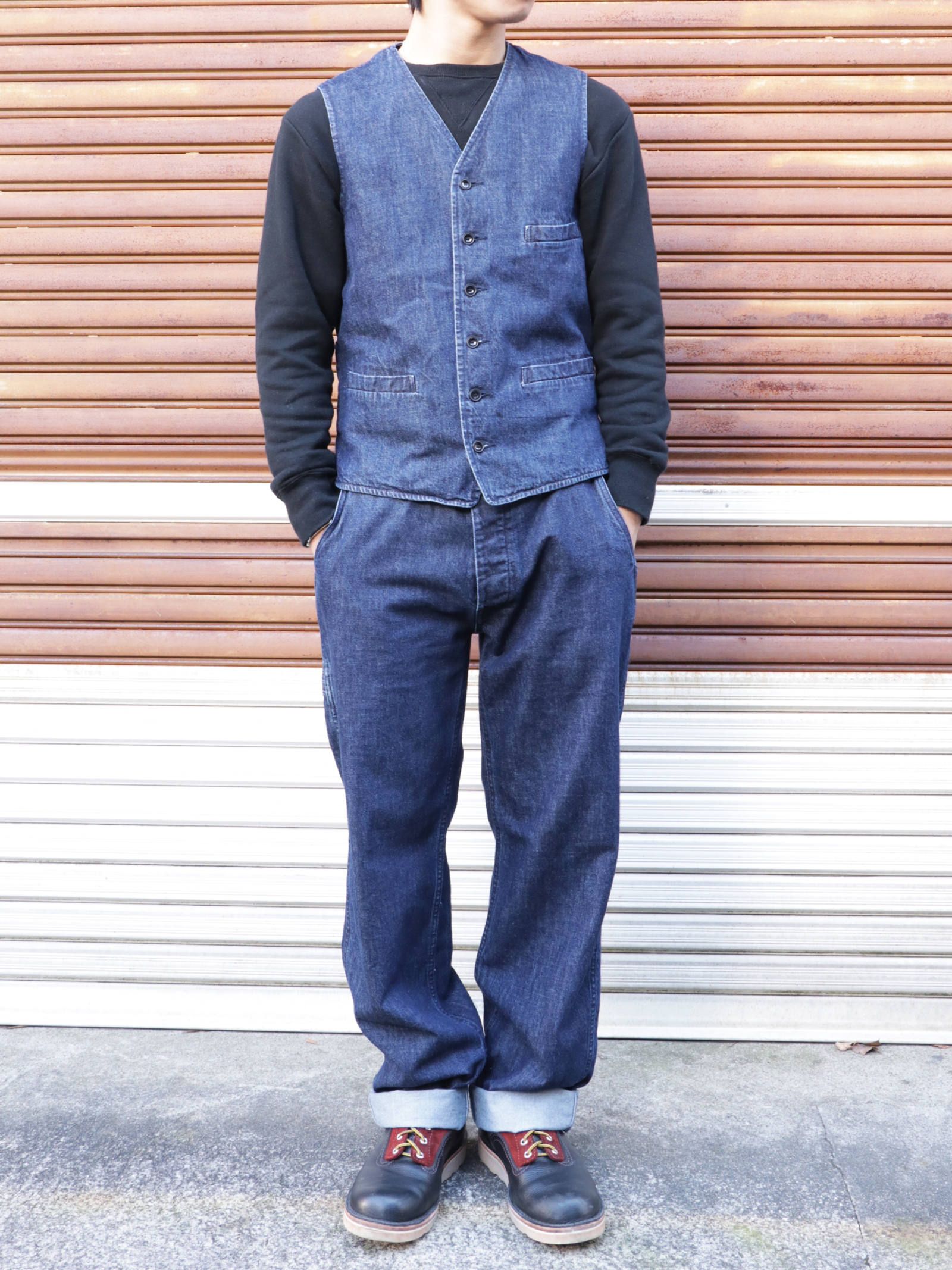 ヘリテージエンジニアベスト (インディゴ)  /  HERITAGE ENGINEER VEST (INDIGO)