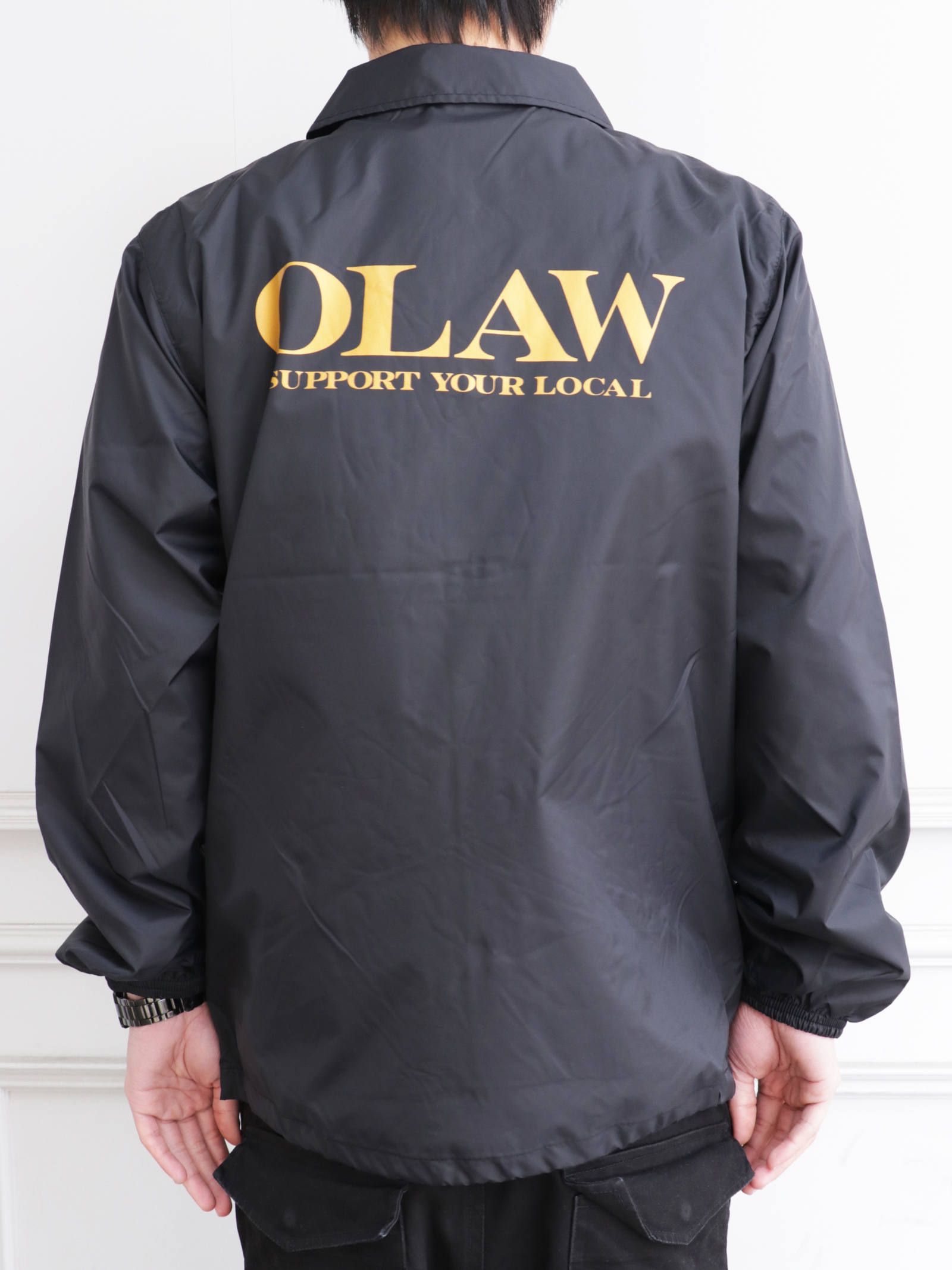 ナイロンコーチジャケット(O.L.A.W)(ブラック) / NYLON COACH JAKECT (BLACK)
