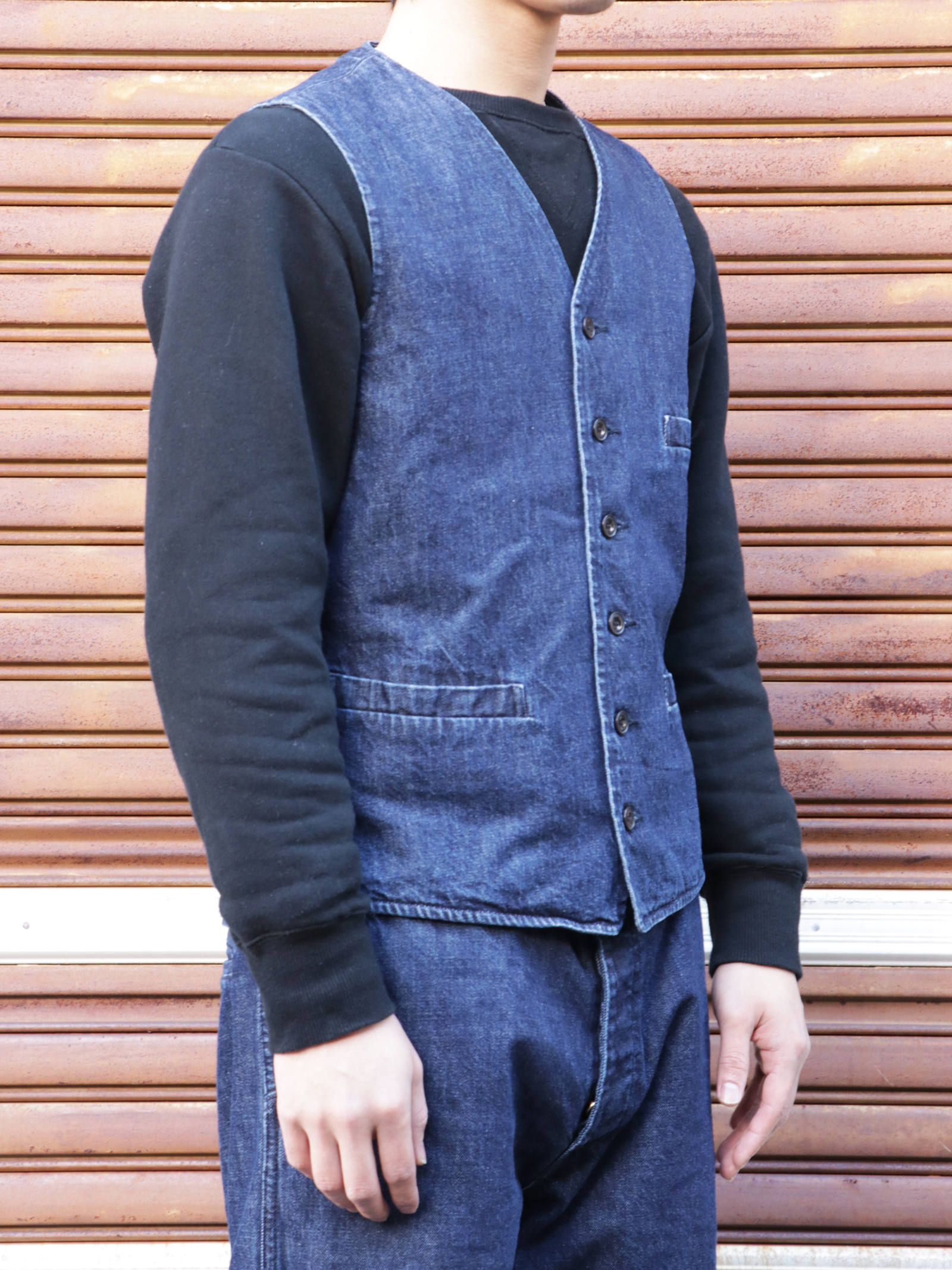 ヘリテージエンジニアベスト (インディゴ)  /  HERITAGE ENGINEER VEST (INDIGO)