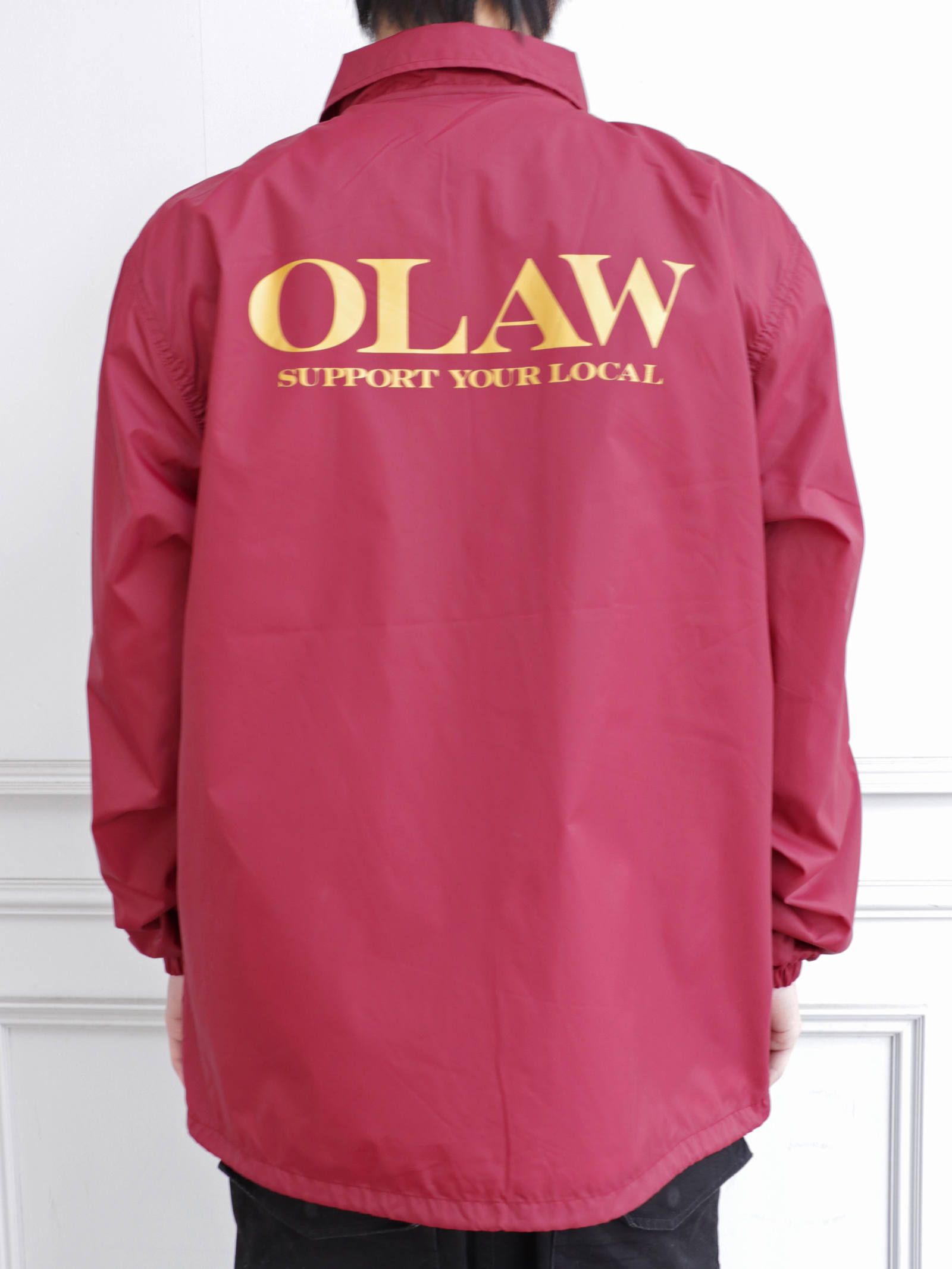 O.L.A.W - ナイロンコーチジャケット(O.L.A.W)(バーガンディー