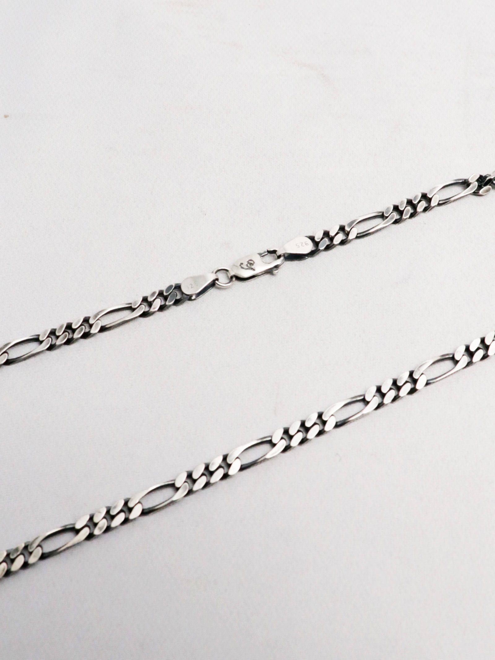 galcia ガルシア　フィガロネックレスチェーン　50cm シルバー925 galcia - FIGRO CHAIN 50cm (厚み 約1.9mm , 幅約5mm