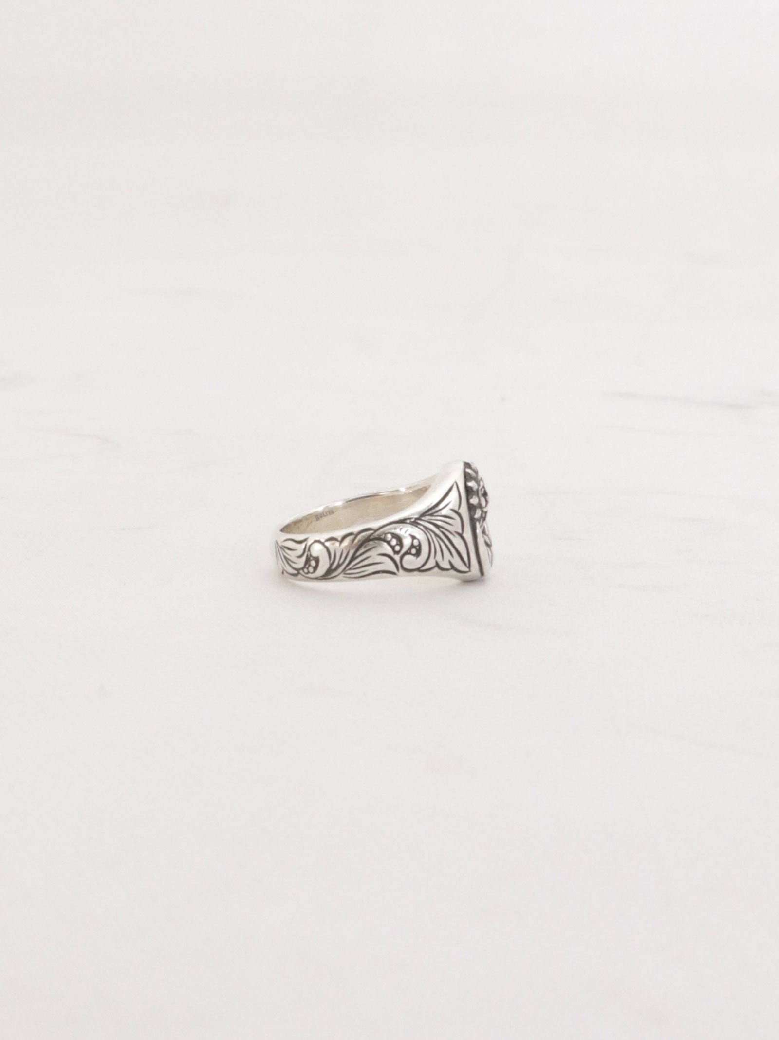 MOON & SUN OVAL ENGRAVING RING (SILVER925)