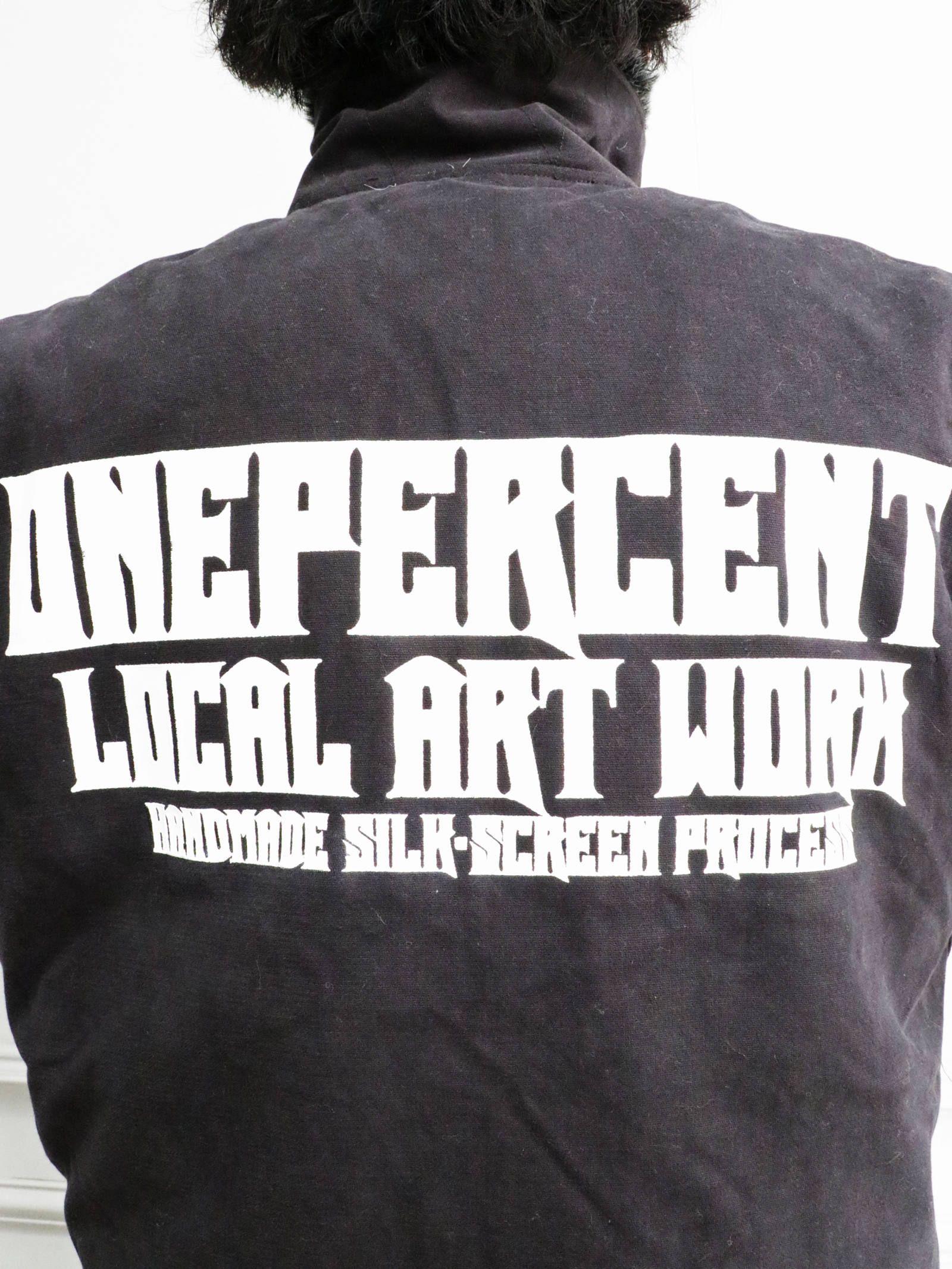 N-1 デッキジャケット(ブラック) / N-1 DECK JACKET (BLACK) モデル【身長170cm、体重56kg 着用L(40inch)サイズ】