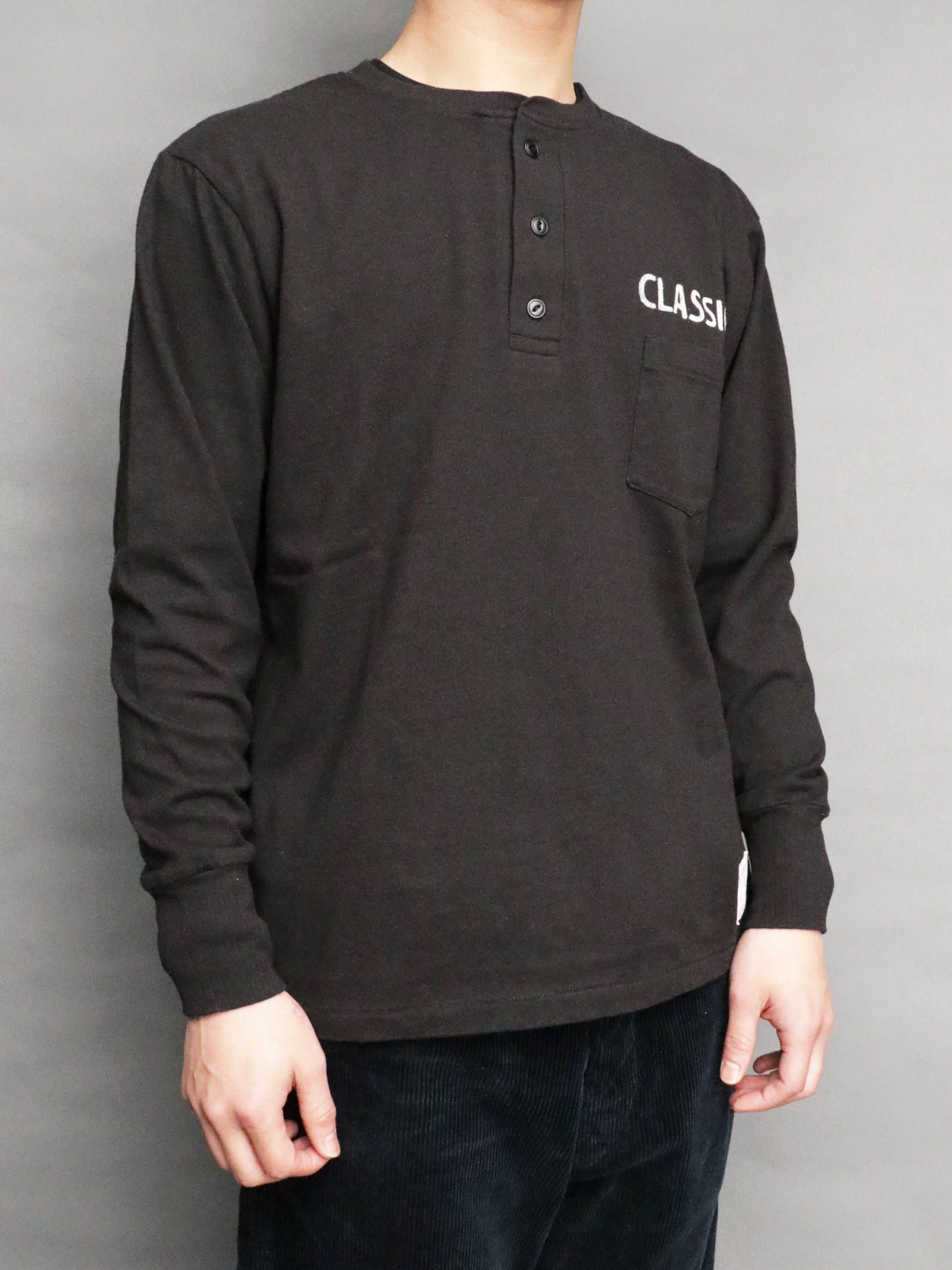 フラッグガールロングスリーブTシャツ (ブラック) / FLAG GIRL L/S TEE (BLACK) モデル 身長170cm、体重56kg 着用 M
