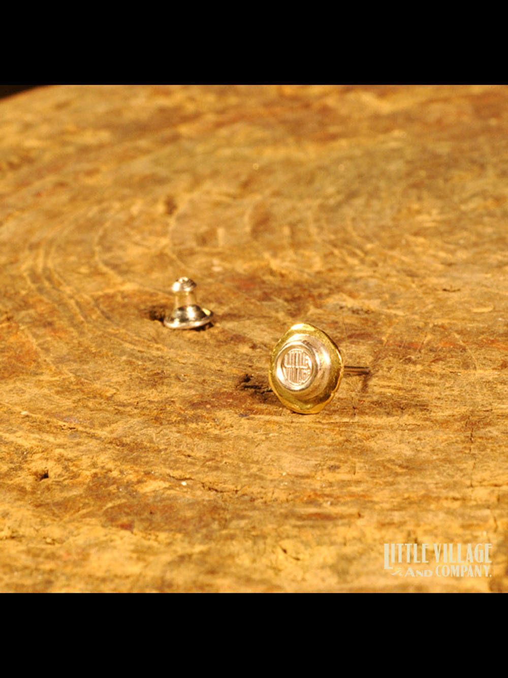 イアリング "ロゴ x メタル" (925シルバー x 18Kゴールド) / EARRING "LOGO x METAL" (SILVE925 x GOLD18K)