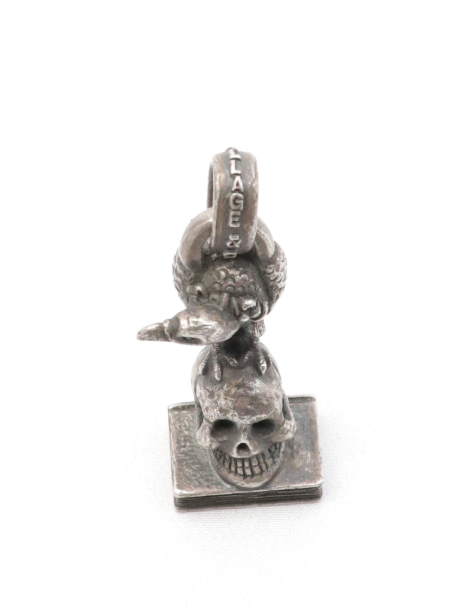 ヴァルチャー & スカル & ブック ペンダント (シルバー) / VULTURE & SKULL & BOOK PENDANT (SILVER)