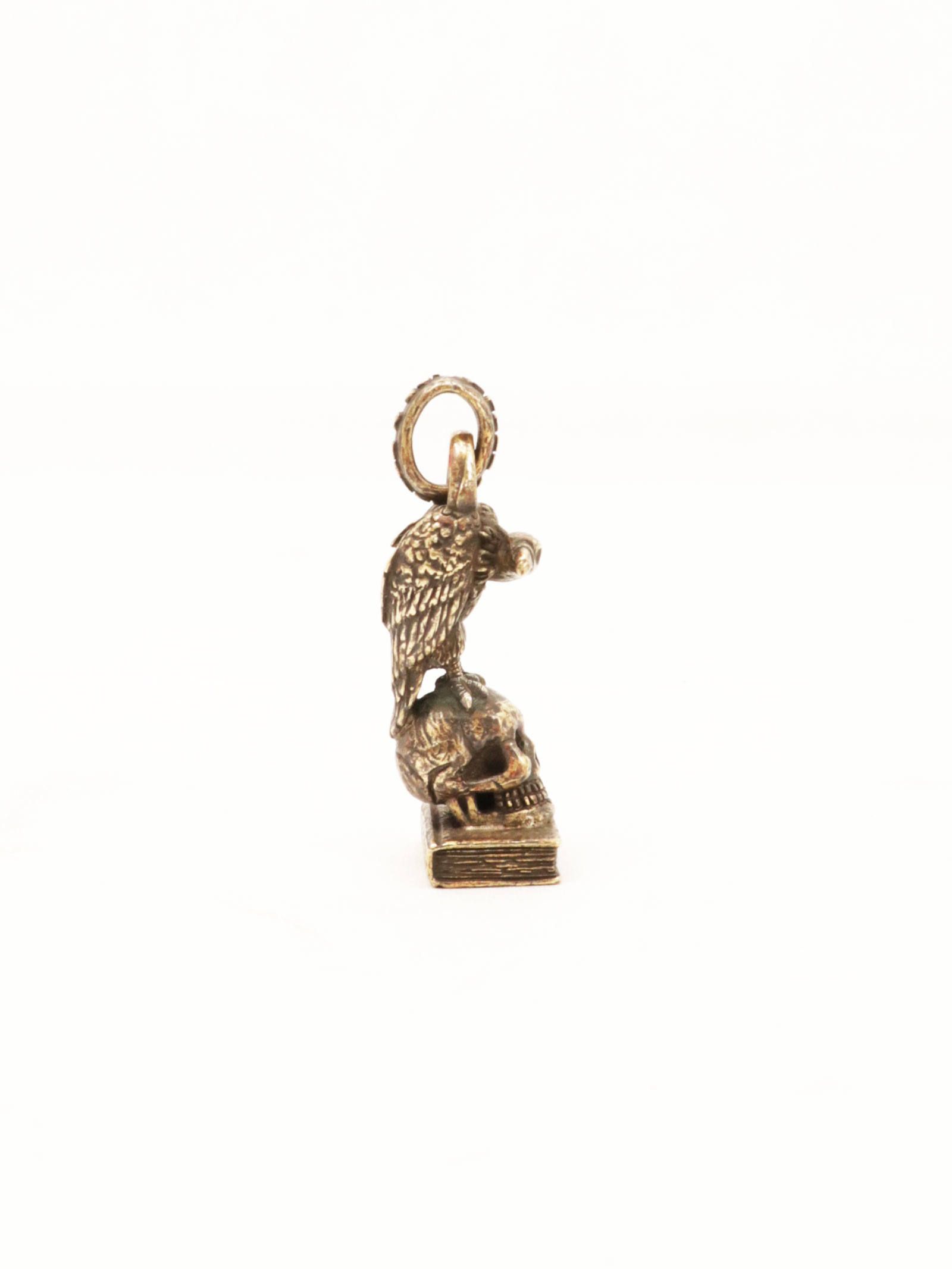 ヴァルチャー & スカル & ブック ペンダント (ブラス) / VULTURE & SKULL & BOOK PENDANT (BRASS)
