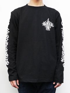 北陸韋駄天オリジナルロングスリーブTシャツ (ブラック) / 北陸韋駄天ORIGNAL L/S TEE (BLACK) モデル 身長170cm、体重56kg 着用 L