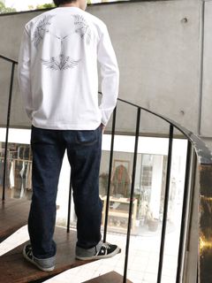 スリークレインロングスリーブTシャツ (ホワイト) / THREE CRANE  L/S TEE (WHITE)