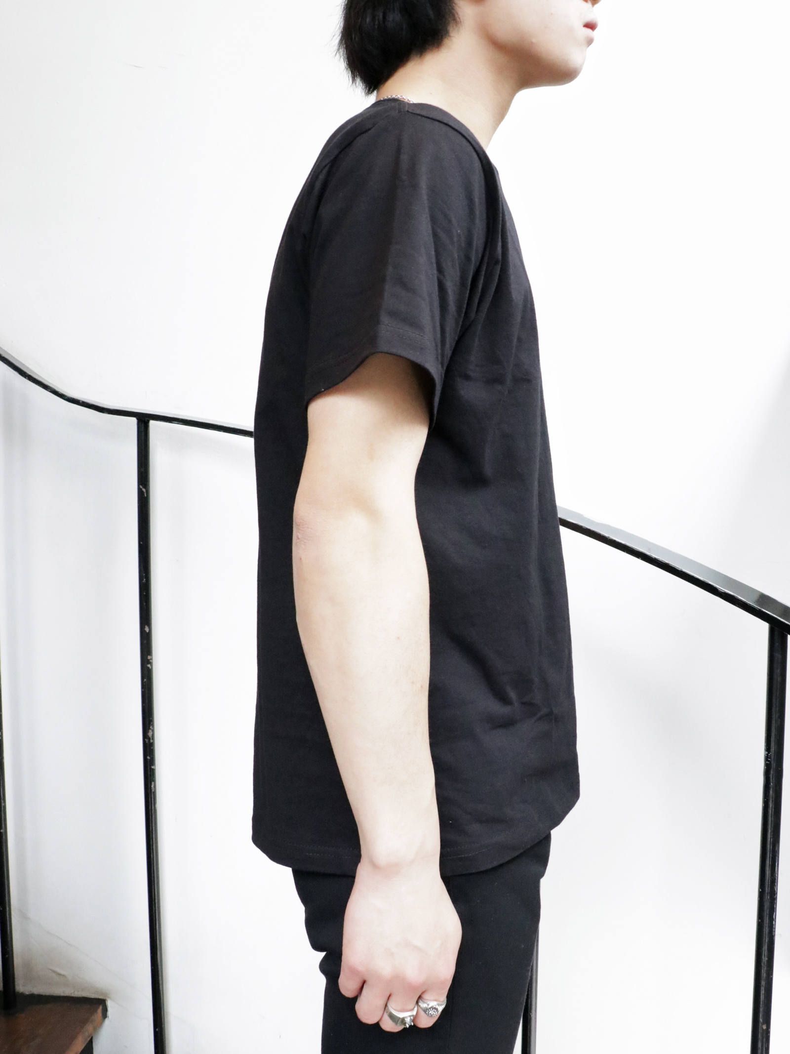 PLAIN POCKET 2 T-SHIRTS PACK (BLACK)