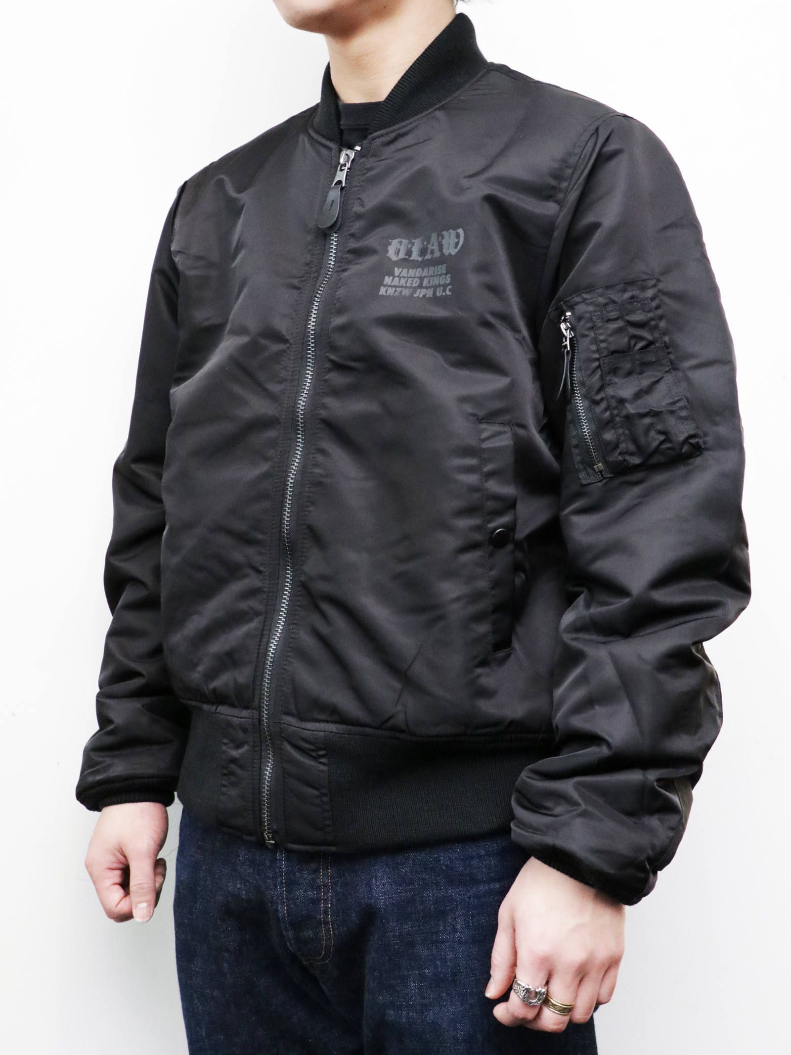 オリジナルMA-1 (ブラック) / ORIGNAL MA-1 (BLACK) モデル 身長170cm、体重56kg 着用 Lサイズ