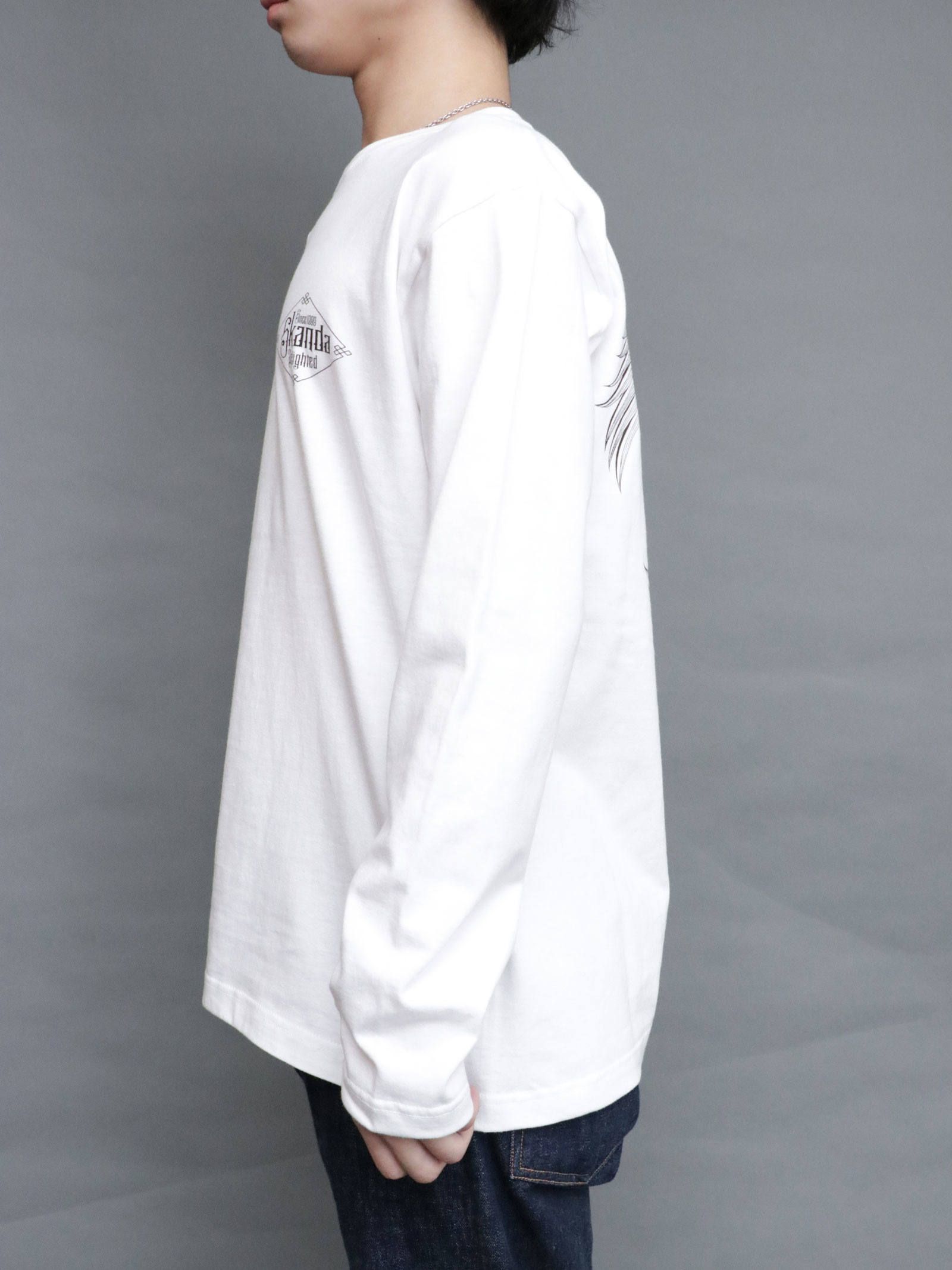スリークレインロングスリーブTシャツ (ホワイト) / THREE CRANE  L/S TEE (WHITE)