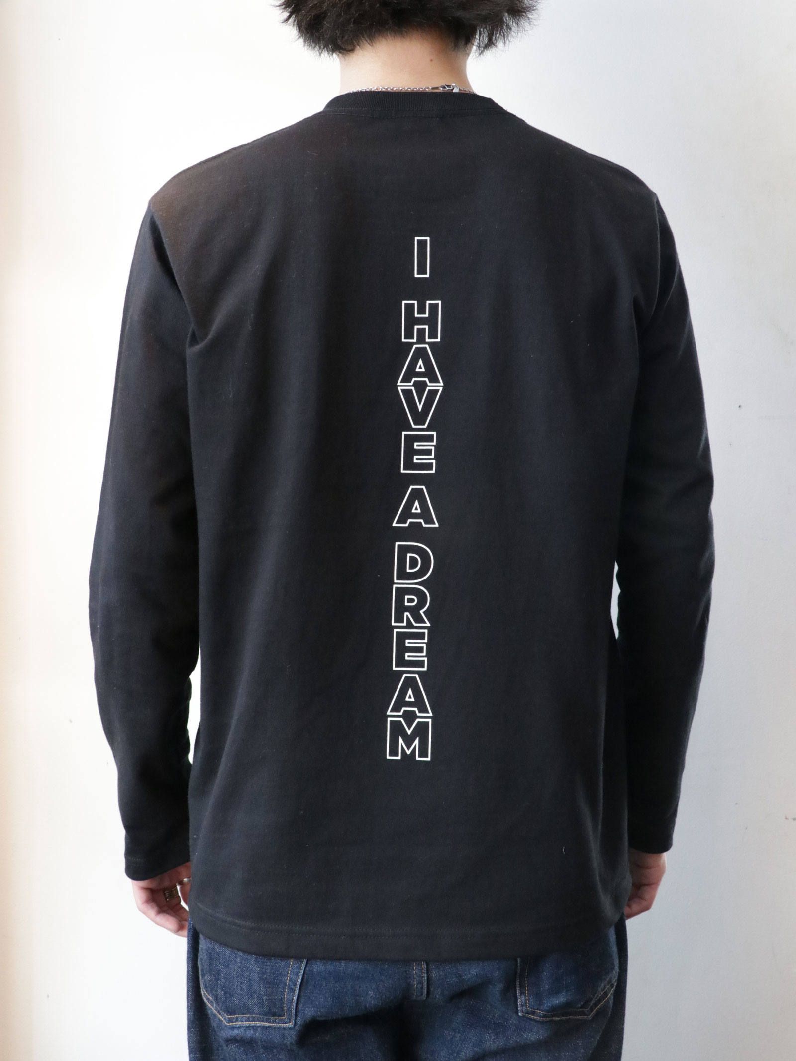 リップルロングスリーブTEE (ブラック) / RIPPLE L/S-TEE (BLACK) モデル 身長170cm、体重56kg 着用 M