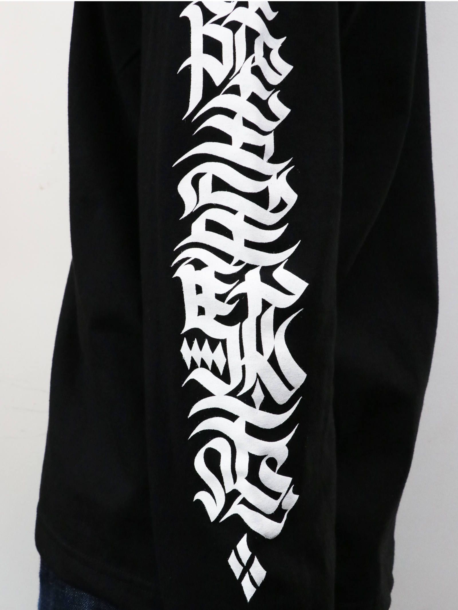 北陸韋駄天オリジナルロングスリーブTシャツ (ブラック) / 北陸韋駄天ORIGNAL L/S TEE (BLACK) モデル 身長170cm、体重56kg 着用 L