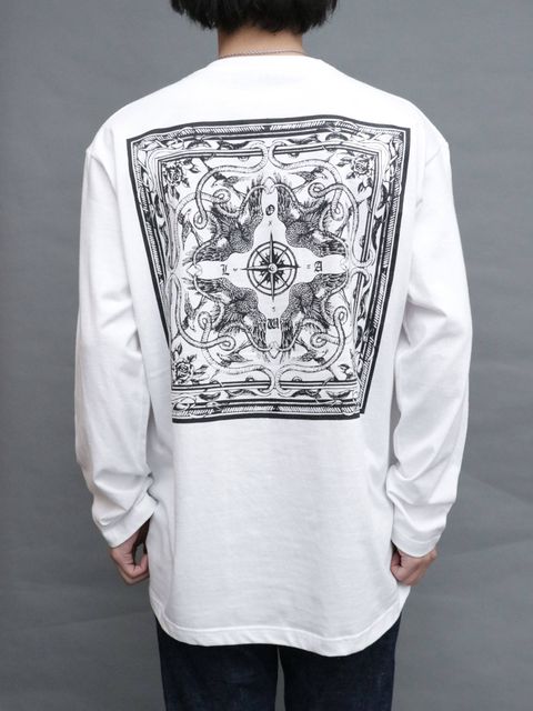 バンダナロングスリーブTシャツ (ホワイト) / BANDANA  L/S TEE (WHITE)