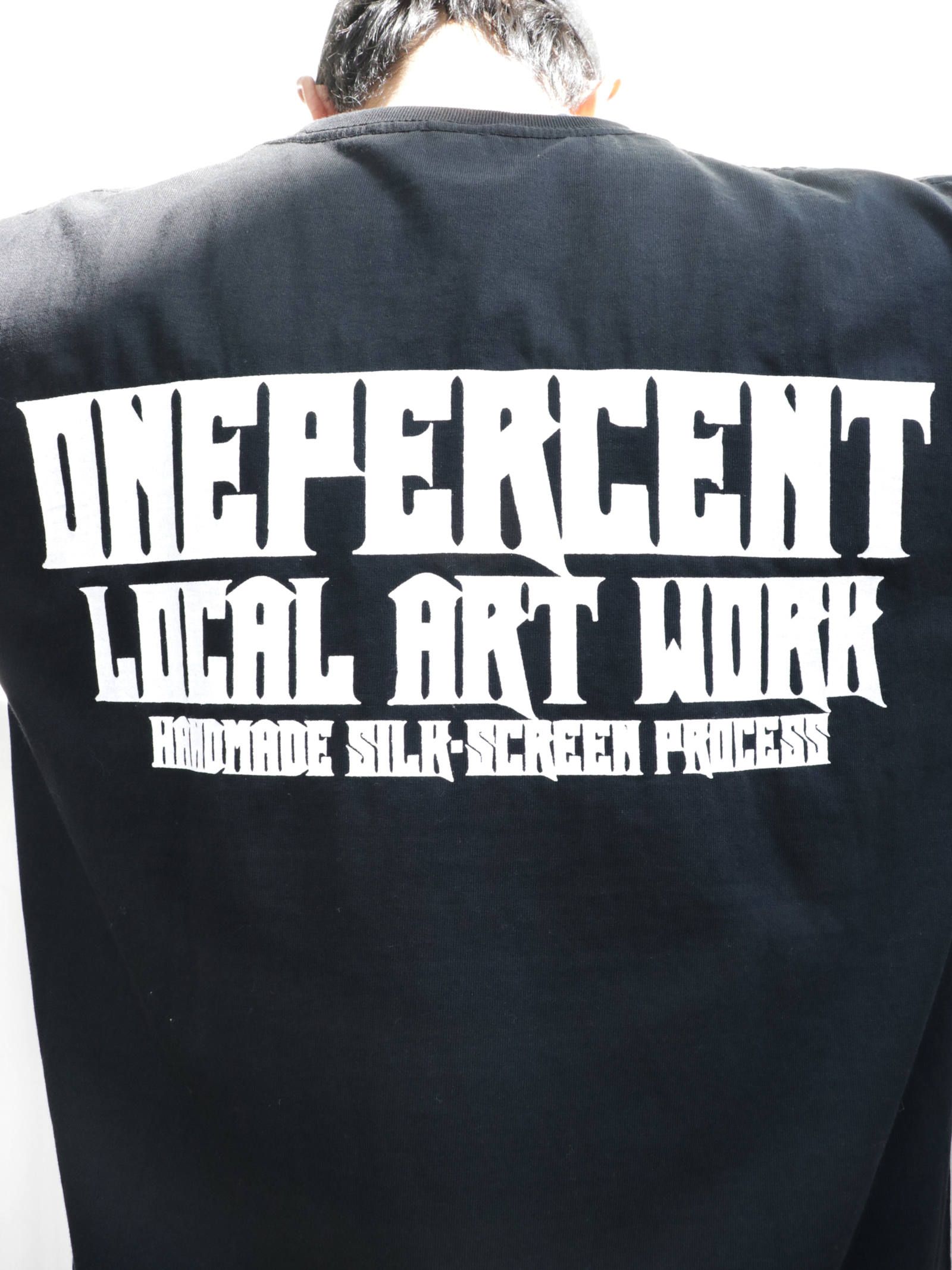 オリジナルTシャツ(少数派)(ブラック) / ORIDNAL TEE (BLACK) モデル 身長172cm , 体重64kg 着用 XL