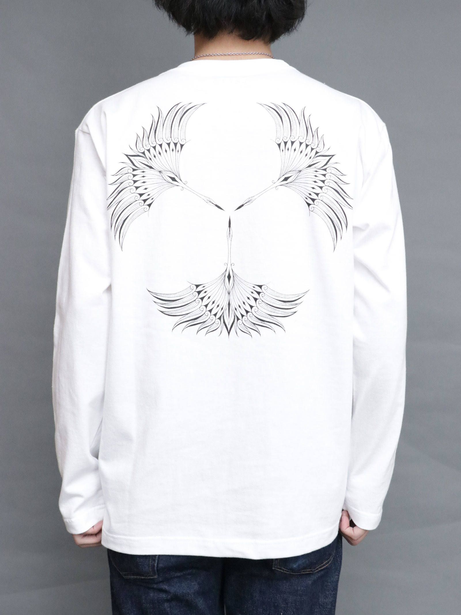 スリークレインロングスリーブTシャツ (ホワイト) / THREE CRANE  L/S TEE (WHITE)