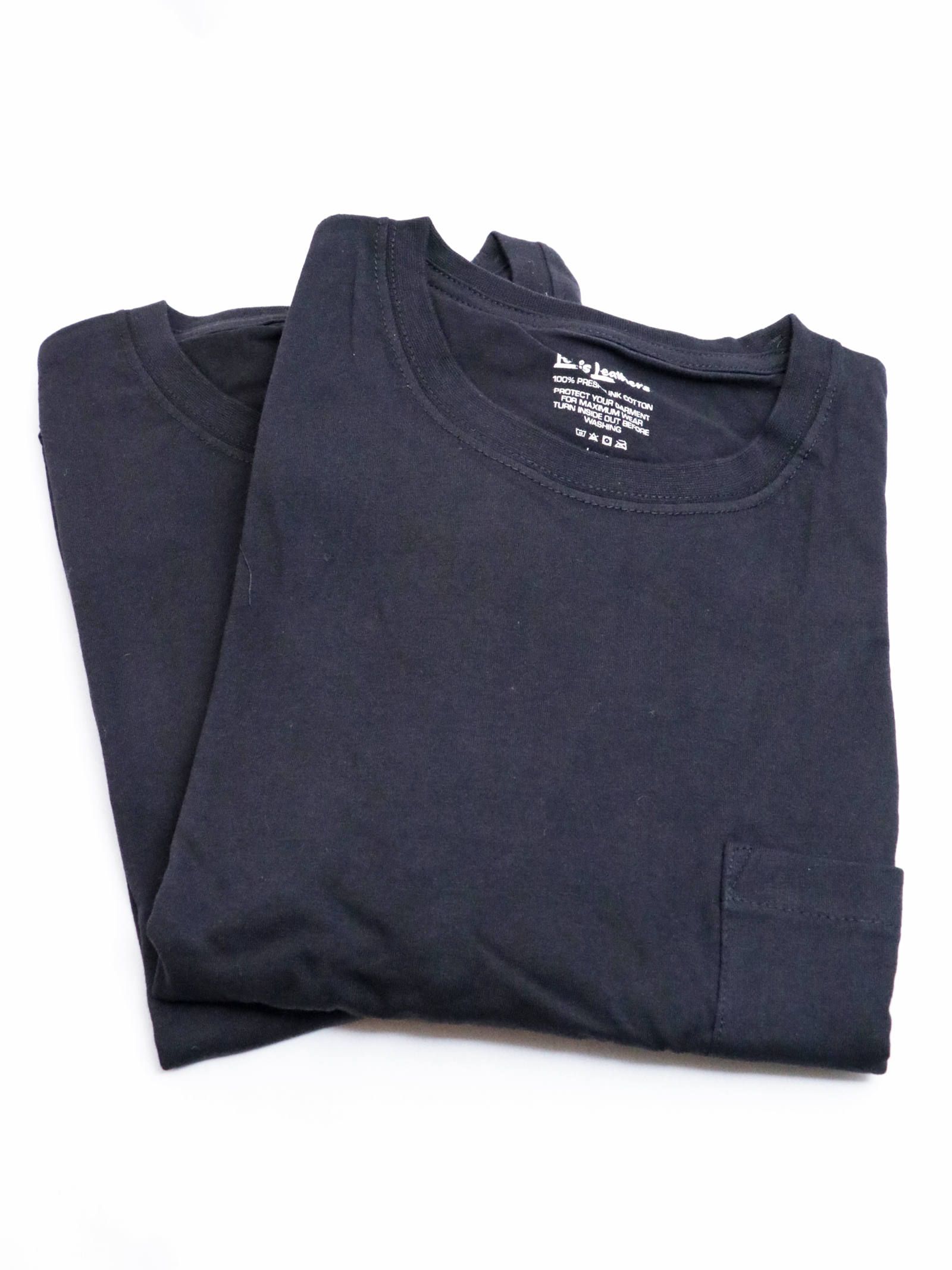 PLAIN POCKET 2 T-SHIRTS PACK (BLACK)