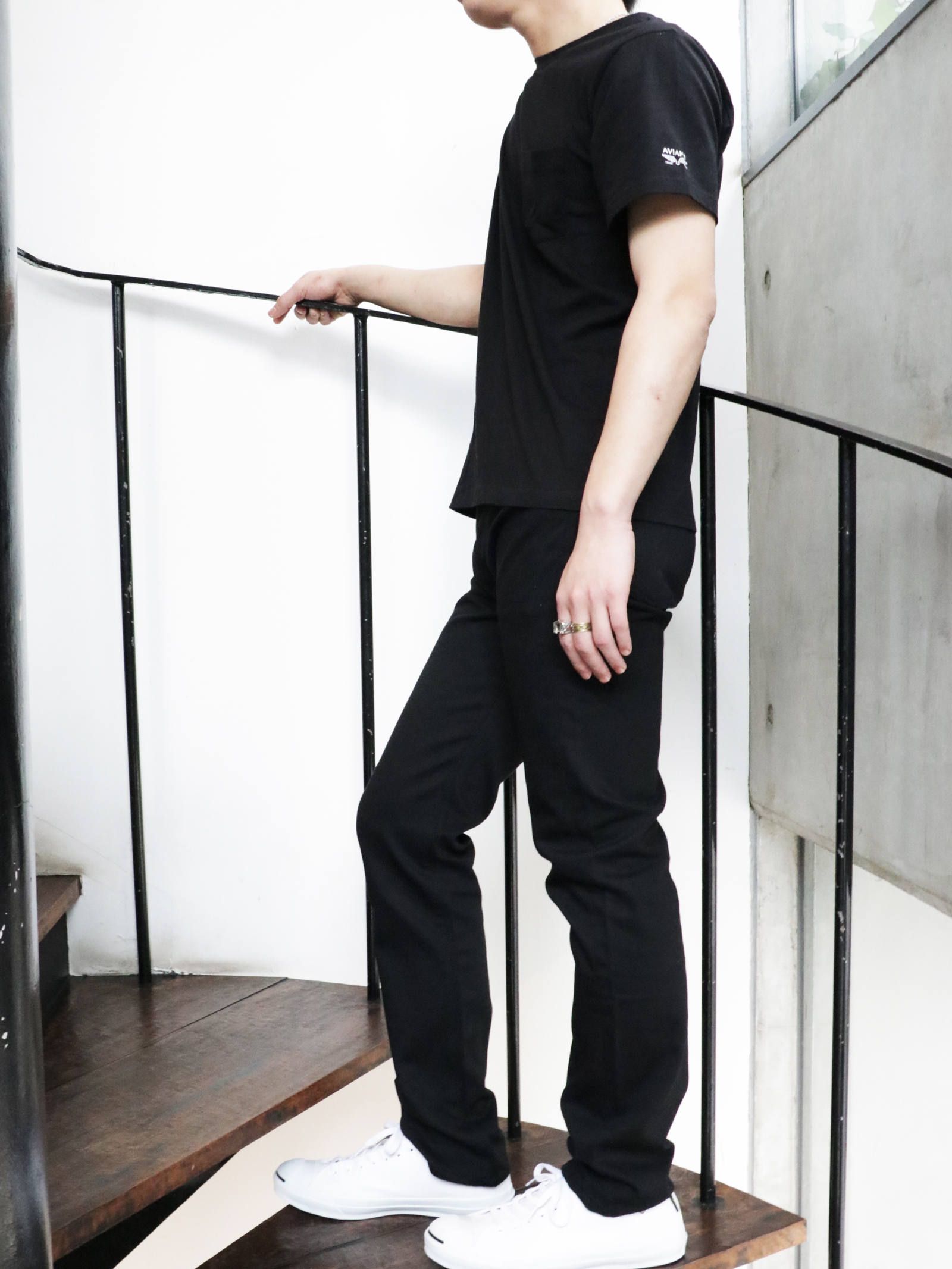 PLAIN POCKET 2 T-SHIRTS PACK (BLACK)