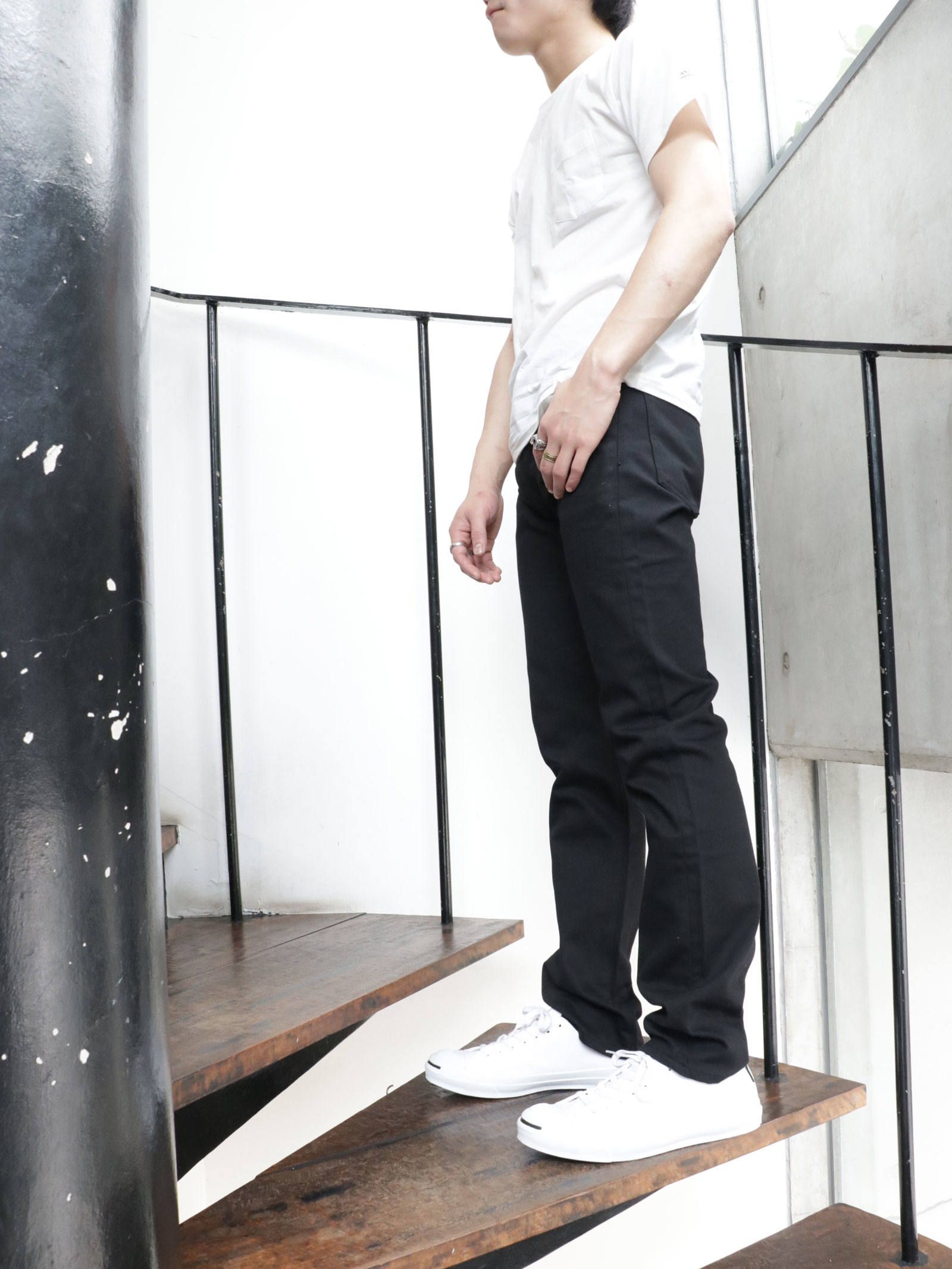 パイオニアテーラリング ピケパンツ(ブラック) / PIONEER TAILORING PIQUE PANTS(BLACK)