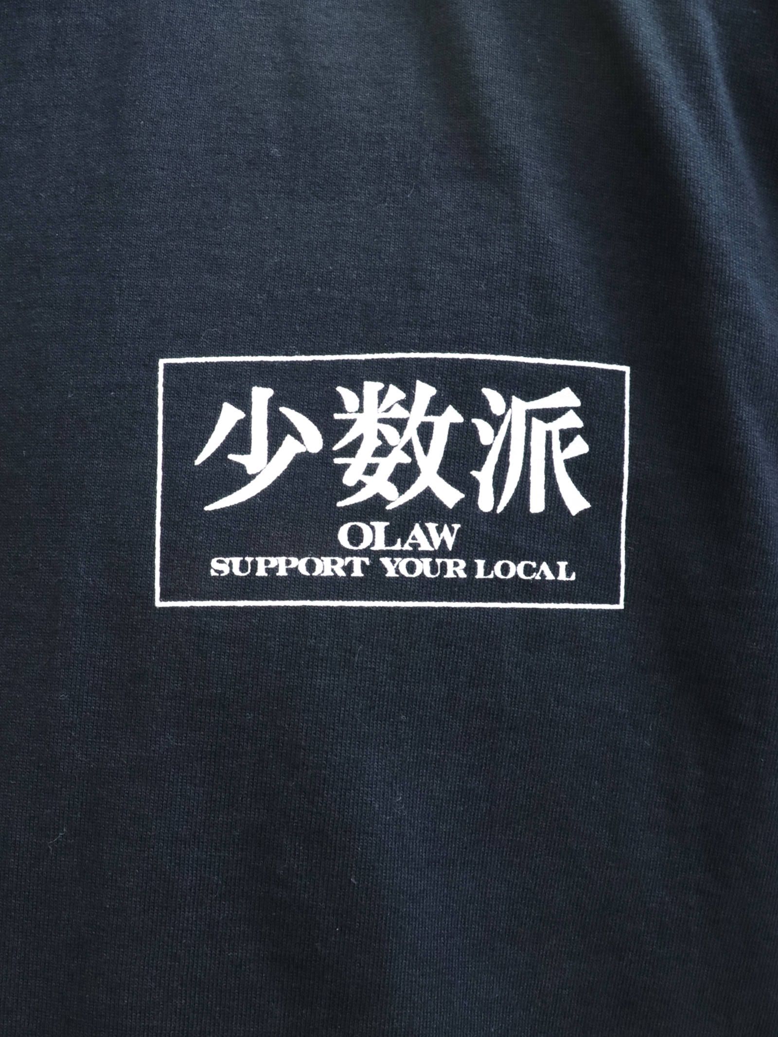 オリジナルTシャツ(少数派)(ブラック) / ORIDNAL TEE (BLACK) モデル 身長172cm , 体重64kg 着用 XL